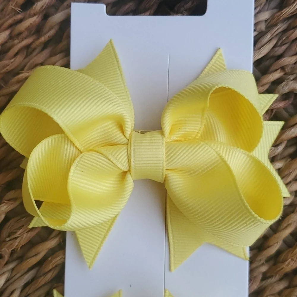 NWT Boutique Layered Pigtail Bows Set of 2